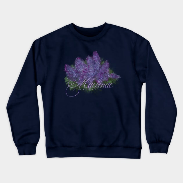 Mackinac Island Lilacs Crewneck Sweatshirt by Jarrodjvandenberg